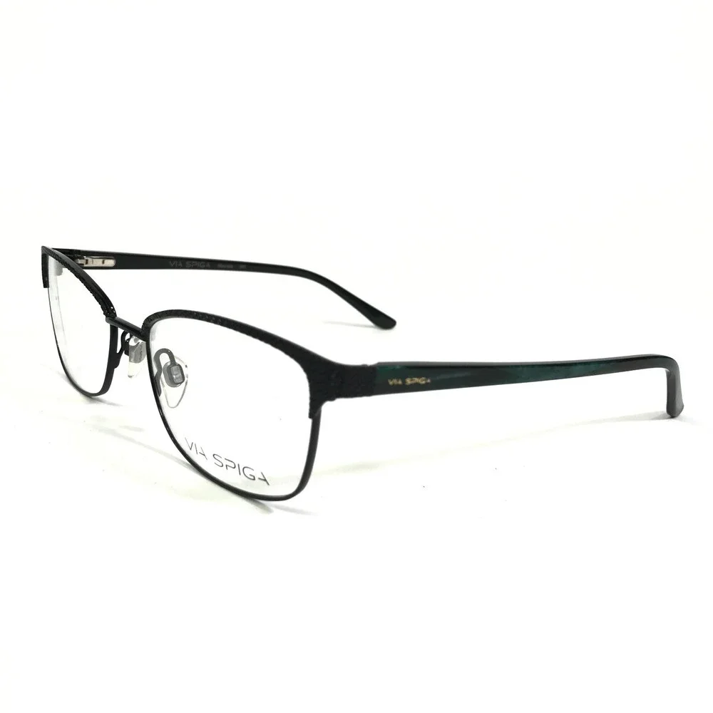 Via Spiga Eyeglasses Frames Maurizia 500 ZYLOWARE Black Green 53-17-135